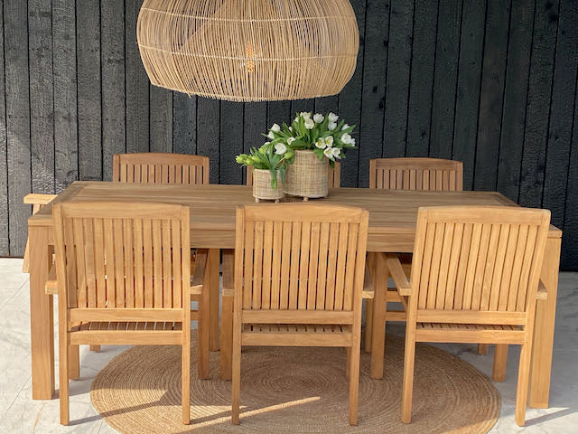 set (tafel + 6 stoelen) – Maxiteak